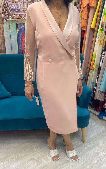 Abito Smoking Manica Ricamata Curvy Allure C23-72